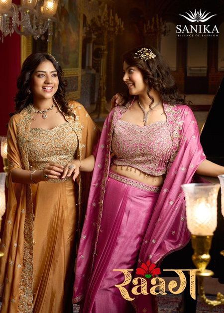 Raag By Sanika Chinon Silk Indo Western Wholesale Clothing Distributors In India